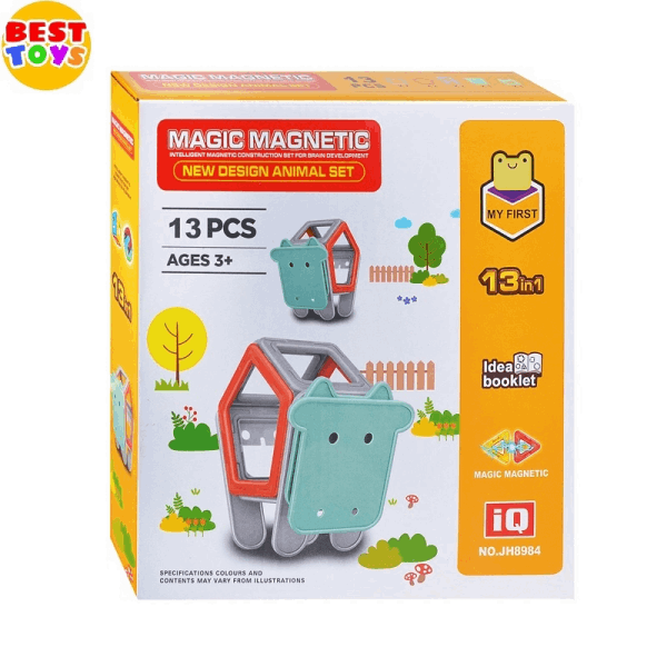 BestToys Duplo constructors for kiddies Magnetic constructor 13 in 1 | Magic magnetic